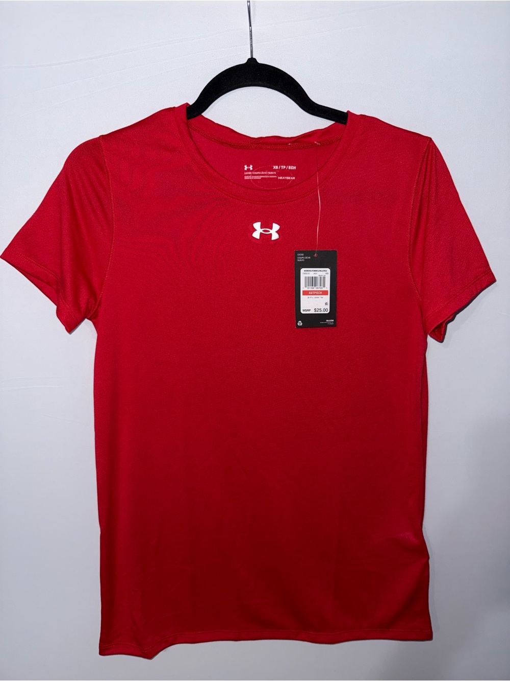 Under Armour HeatGear Locker Tee Red XS NWT